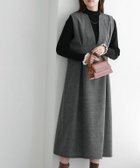 【ピエロ/Pierrot】の選べる柄タックジャンパースカート 166cm / チェック / チャコール / M|ID: prp329100004470332 ipo3291000000034545565