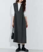 【ピエロ/Pierrot】の選べる柄タックジャンパースカート 166cm / ヘリンボーンB / Dチャーコール / M|ID:prp329100004470332