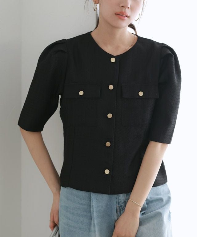 【ピエロ/Pierrot】のツイードジャケット インテリア・キッズ・メンズ・レディースファッション・服の通販 founy(ファニー) ファッション Fashion レディースファッション Fashion for Women アウター Coat / Outerwear Collection レディースジャケット・軽アウター Jackets コンパクト Compact, Small Size サマー Summer, Summer Style ジャケット Jacket, Outerwear ツイード Twill, Twill Weave プチプライス・低価格 Affordable / Budget Price エレガント 上品 Elegant 半袖 Short Sleeve, Half Sleeve 166cm / ブラック / M|ID: prp329100004475658 ipo3291000000036120381