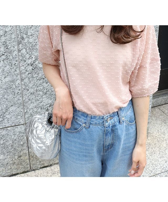 【ピエロ/Pierrot】のリボンフリンジジャカードブラウス インテリア・キッズ・メンズ・レディースファッション・服の通販 founy(ファニー) 　ファッション　Fashion　レディースファッション　WOMEN　トップス・カットソー　Tops/Tshirt　シャツ/ブラウス　Shirts/Blouses　2025年　2025　2025春夏・S/S　Ss,Spring/Summer,2025　シアー　Sheer　シンプル　Simple　フェミニン　Feminine　プチプライス・低価格　Affordable　163cm / ライトピンク / M|ID: prp329100004475681 ipo3291000000032366381