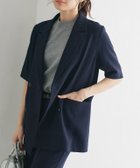 【ピエロ/Pierrot】の選べる接触冷感ハーフスリーブジャケット 人気、トレンドファッション・服の通販 founy(ファニー) ファッション Fashion レディースファッション Fashion for Women アウター Coat / Outerwear Collection レディースジャケット・軽アウター Jackets ジャケット Jacket, Outerwear ダブル Double, Double-Breasted テーラード Tailored, Tailored Fit プチプライス・低価格 Affordable / Budget Price リネン Linen, Linen Fabric 夏 Summer thumbnail 166cm / A / ネイビー / M|ID: prp329100004481049 ipo3291000000036072894