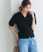 【ピエロ/Pierrot】の多機能ニット5分袖カーディガン 166cm / ブラック / M|ID: prp329100004481058 ipo3291000000031591384