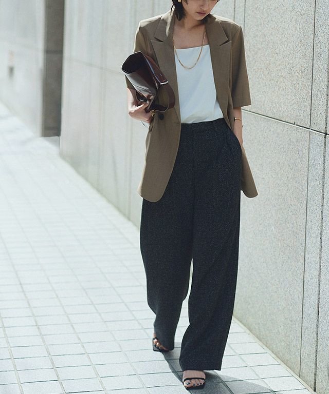 【ピエロ/Pierrot】のRASW ツイードダブルタックパンツ インテリア・キッズ・メンズ・レディースファッション・服の通販 founy(ファニー) https://founy.com/ ファッション Fashion レディースファッション WOMEN パンツ Pants 2025年 2025 2025春夏・S/S Ss,Spring/Summer,2025 ツイード Tweed プチプライス・低価格 Affordable ルーズ Loose ワイド Wide エレガント 上品 Elegant |ID: prp329100004485692 ipo3291000000031620393