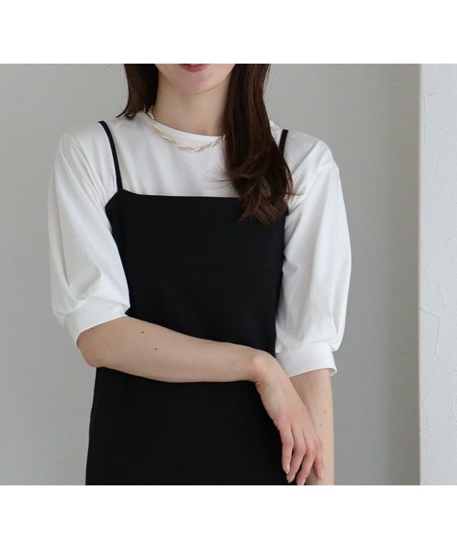 【ピエロ/Pierrot】の【イージーケア】パフスリーブオーバーTシャツ インテリア・キッズ・メンズ・レディースファッション・服の通販 founy(ファニー) 　ファッション　Fashion　レディースファッション　Fashion for Women　トップス・カットソー　Cut & Sew Tops　シャツ・ブラウス・オフィスカジュアル　Elegant Blouses & Button-Ups　ロングTシャツ・Tシャツ　Longline T-Shirts & Tees　送料無料　Free Shipping　2025年　2025　2025春夏・S/S　Spring/Summer 2025 SS25　スクエア　Square, Square Shape　スリーブ　Sleeve, Long Sleeve / Short Sleeve　プチプライス・低価格　Affordable / Budget Price　エレガント 上品　Elegant　163cm / オフホワイト / ボートネック / M|ID: prp329100004487503 ipo3291000000032735102