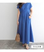 【ピエロ/Pierrot】のウエストタックフレンチスリーブワンピース ウエストタックフレンチスリーブワンピース|ID:prp329100004487510