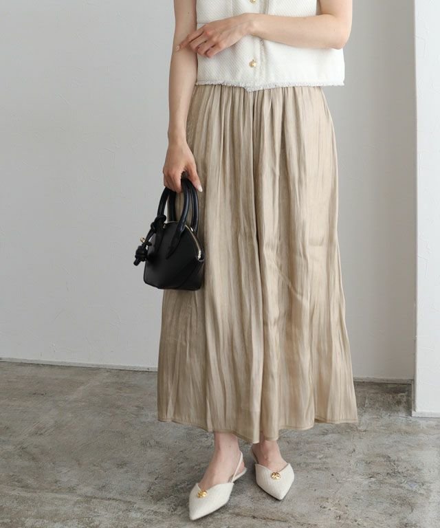 【ピエロ/Pierrot】のシャイニーサテンワイドパンツ インテリア・キッズ・メンズ・レディースファッション・服の通販 founy(ファニー) 　ファッション　Fashion　レディースファッション　Fashion for Women　パンツ　Pants & Trousers　シンプル　Simple, Minimal　プチプライス・低価格　Affordable / Budget Price　ワイド　Wide, Wide Fit　エレガント 上品　Elegant　163cm / モカベージュ / M|ID: prp329100004493680 ipo3291000000035622998