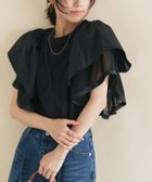 【ピエロ/Pierrot】のドッキングフリルTシャツ 人気、トレンドファッション・服の通販 founy(ファニー) ファッション Fashion レディースファッション Fashion for Women トップス・カットソー Cut & Sew Tops シャツ・ブラウス・オフィスカジュアル Elegant Blouses & Button-Ups ロングTシャツ・Tシャツ Longline T-Shirts & Tees カットソー Cut and Sewn Top シフォン Chiffon, Lightweight Fabric シンプル Simple, Minimal ドッキング Docking, Mixed Material フリル Frill, Ruffle プチプライス・低価格 Affordable / Budget Price thumbnail 167cm / ブラック / M|ID: prp329100004493683 ipo3291000000035481296