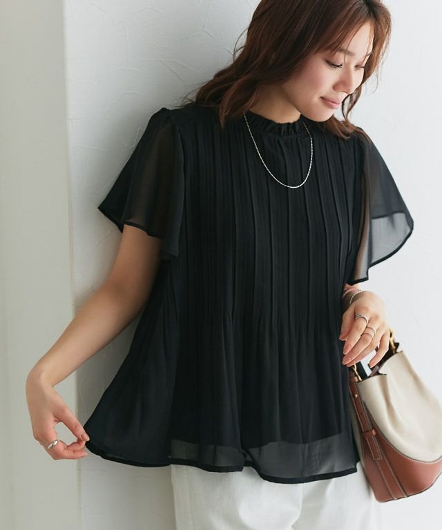 【ピエロ/Pierrot】のフレアスリーブプリーツブラウス 人気、トレンドファッション・服の通販 founy(ファニー) 　ファッション　Fashion　レディースファッション　WOMEN　トップス・カットソー　Tops/Tshirt　シャツ/ブラウス　Shirts/Blouses　送料無料　Free Shipping　エアリー　Airy　シフォン　Chiffon　スリーブ　Sleeve　フェミニン　Feminine　フリル　Frills　フレア　Flare　プチプライス・低価格　Affordable　プリーツ　Pleats　 other-1|ID: prp329100004498040 ipo3291000000031731861
