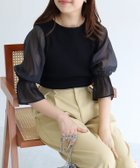 【ピエロ/Pierrot】のネックが選べるシアードッキングキャンディースリーブニット 157cm/ ブラック / ボートネック / M|ID: prp329100004503387 ipo3291000000032551828
