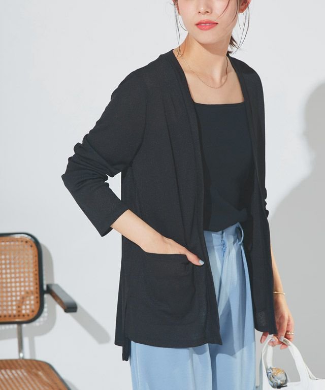 【ピエロ/Pierrot】の接触冷感トッパーカーディガン 人気、トレンドファッション・服の通販 founy(ファニー) 　ファッション　Fashion　レディースファッション　Fashion for Women　トップス・カットソー　Cut & Sew Tops　カーディガン・羽織り　Layered Style Cardigans　レディースパーカー・カジュアルフーディー　Casual Hoodies & Sweatshirts　送料無料　Free Shipping　カーディガン　Cardigan, Knitwear　スリット　Slit, Slit Detail　トッパー　Topper, Light Cardigan　プチプライス・低価格　Affordable / Budget Price　夏　Summer　 other-1|ID: prp329100004503392 ipo3291000000033248832