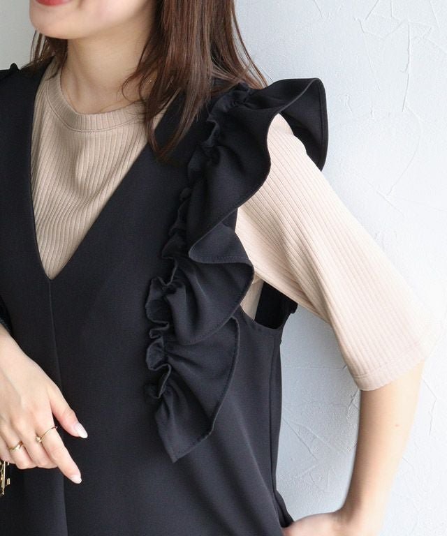 【ピエロ/Pierrot】の【キシリトール加工】袖が選べるリブカットソー インテリア・キッズ・メンズ・レディースファッション・服の通販 founy(ファニー) 　ファッション　Fashion　レディースファッション　Fashion for Women　トップス・カットソー　Cut & Sew Tops　カットソー・ベーシックTシャツ　Cut-and-Sewn Tops / Stretch Tees & Basics　コンパクト　Compact, Small Size　フレンチ　French, French Style　プチプライス・低価格　Affordable / Budget Price　エレガント 上品　Elegant　夏　Summer　150cm / ベージュ / 五分袖 / M|ID: prp329100004503398 ipo3291000000036071854