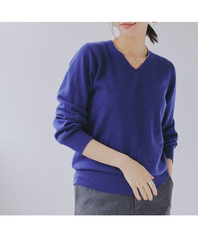 【ピエロ/Pierrot】のRASW カシミヤ100%Vネックニット インテリア・キッズ・メンズ・レディースファッション・服の通販 founy(ファニー) 　ファッション　Fashion　レディースファッション　WOMEN　トップス・カットソー　Tops/Tshirt　ニット　Knit Tops　Vネック　V-Neck　送料無料　Free Shipping　おすすめ　Recommend　アンサンブル　Ensemble　カシミヤ　Cashmere　シンプル　Simple　プチプライス・低価格　Affordable　ベーシック　Basic　ボトム　Bottom　マフラー　Scarf　再入荷　Restock/Back In Stock/Re Arrival　165cm / ロイヤルブルー / M|ID: prp329100004515338 ipo3291000000031904282