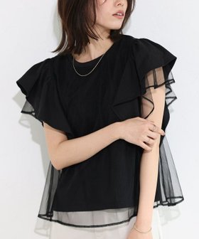 【ピエロ/Pierrot】 チュールドッキングフレアコットンTシャツ人気、トレンドファッション・服の通販 founy(ファニー) ファッション Fashion レディースファッション WOMEN トップス・カットソー Tops/Tshirt シャツ/ブラウス Shirts/Blouses ロング / Tシャツ T-Shirts 送料無料 Free Shipping 2025年 2025 2025春夏・S/S Ss,Spring/Summer,2025 おすすめ Recommend カットソー Cut And Sew チュール Tulle フェミニン Feminine フリル Frills プチプライス・低価格 Affordable |ID:prp329100004516479