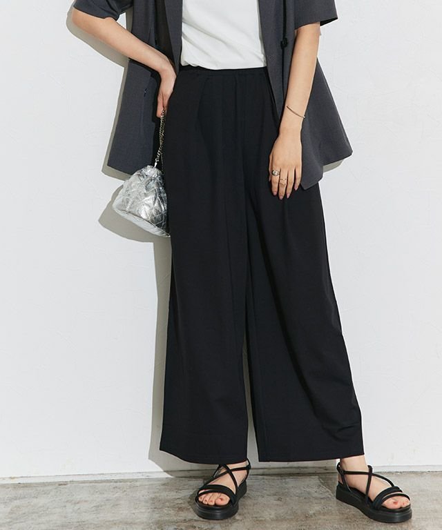 【ピエロ/Pierrot】の接触冷感カットソーイージーワイドパンツ インテリア・キッズ・メンズ・レディースファッション・服の通販 founy(ファニー) https://founy.com/ ファッション Fashion レディースファッション Fashion for Women パンツ Pants & Trousers カットソー Cut and Sewn Top トレンド Trend, Trending Now フラット Flat, Flat Shoes フロント Front, Front Design プチプライス・低価格 Affordable / Budget Price ワイド Wide, Wide Fit エレガント 上品 Elegant |ID: prp329100004516481 ipo3291000000035621815