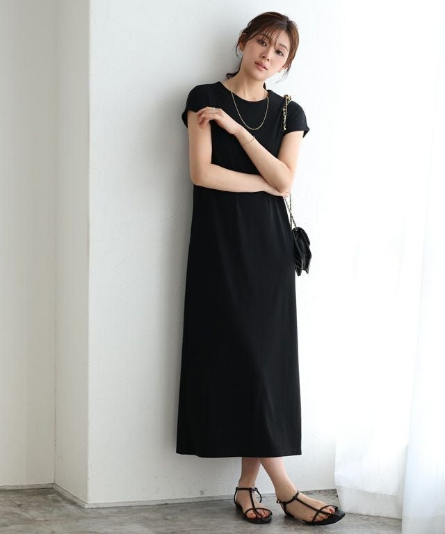 【ピエロ/Pierrot】の袖が選べるテレコリブワンピース 人気、トレンドファッション・服の通販 founy(ファニー) 　ファッション　Fashion　レディースファッション　Fashion for Women　ワンピース　Dresses　シンプル　Simple, Minimal　スリット　Slit, Slit Detail　フレンチ　French, French Style　プチプライス・低価格　Affordable / Budget Price　ロング　Long, Long-Length　 other-1|ID: prp329100004516493 ipo3291000000036072176