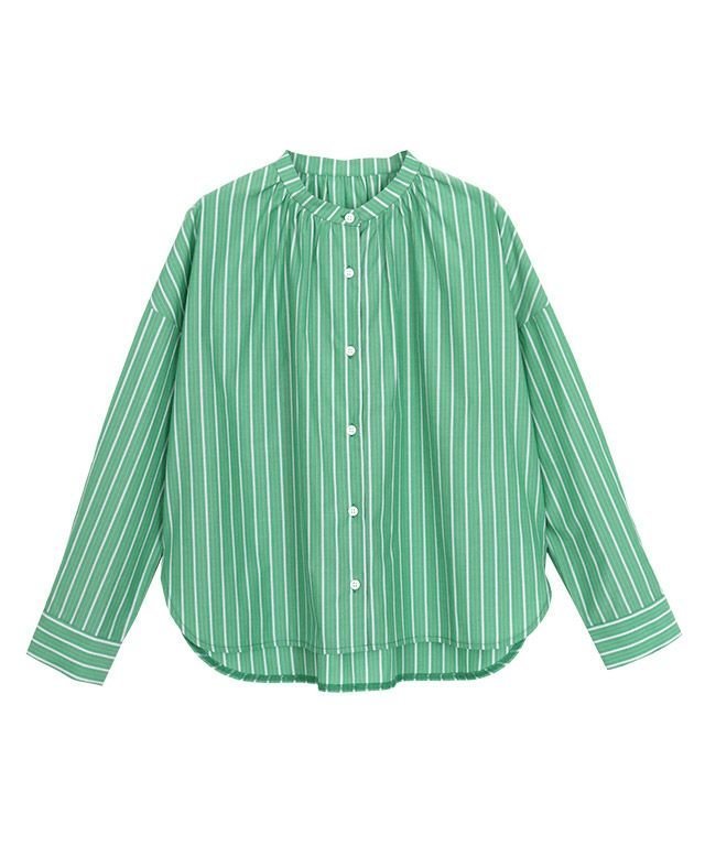 【ピエロ/Pierrot】のストライプボウタイ付きブラウス インテリア・キッズ・メンズ・レディースファッション・服の通販 founy(ファニー) 　ファッション　Fashion　レディースファッション　WOMEN　トップス・カットソー　Tops/Tshirt　シャツ/ブラウス　Shirts/Blouses　インナー　Inner　ストライプ　Stripe　スリーブ　Sleeve　トレンド　Trend　プチプライス・低価格　Affordable　グリーン|ID: prp329100004524357 ipo3291000000032002895