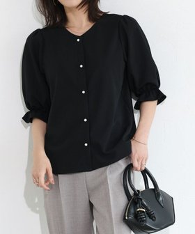 【ピエロ/Pierrot】の2wayパールボタンキャンディースリーブTブラウス 人気、トレンドファッション・服の通販 founy(ファニー) ファッション Fashion レディースファッション WOMEN トップス・カットソー Tops/Tshirt シャツ/ブラウス Shirts/Blouses 送料無料 Free Shipping 2025年 2025 2025春夏・S/S Ss,Spring/Summer,2025 カットソー Cut And Sew ジョーゼット Georgette スリーブ Sleeve パール Pearl プチプライス・低価格 Affordable エレガント 上品 Elegant |ID:prp329100004524359