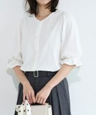【ピエロ/Pierrot】の2wayパールボタンキャンディースリーブTブラウス 167cm / オフホワイト / M|ID: prp329100004524359 ipo3291000000032002904