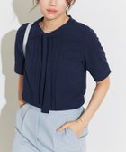 【ピエロ/Pierrot】のピンタックタイデザインTブラウス 166cm / ネイビー / M|ID: prp329100004524367 ipo3291000000032002935