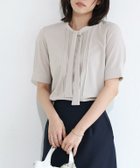 【ピエロ/Pierrot】のピンタックタイデザインTブラウス 167cm / グレー / M|ID: prp329100004524367 ipo3291000000032002936