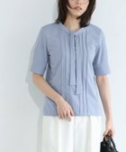 【ピエロ/Pierrot】のピンタックタイデザインTブラウス 167cm / ブルー / M|ID: prp329100004524367 ipo3291000000032002940