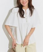 【ピエロ/Pierrot】のフレアスリーブブザムTブラウス 166cm / オフホワイト / M|ID:prp329100004524386