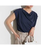 【ピエロ/Pierrot】の接触冷感ドレープフレンチスリーブTシャツ 166cm / ネイビー / M|ID: prp329100004535531 ipo3291000000032051844
