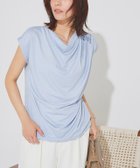 【ピエロ/Pierrot】の接触冷感ドレープフレンチスリーブTシャツ 167cm / ライトブルー / M|ID: prp329100004535531 ipo3291000000032337983