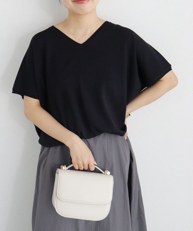 【ピエロ/Pierrot】の【接触冷感】ネックが選べるフレンチドルマンニット 人気、トレンドファッション・服の通販 founy(ファニー) 　ファッション　Fashion　レディースファッション　WOMEN　トップス・カットソー　Tops/Tshirt　ニット　Knit Tops　送料無料　Free Shipping　2025年　2025　2025春夏・S/S　Ss,Spring/Summer,2025　スリーブ　Sleeve　フレンチ　French　プチプライス・低価格　Affordable　リラックス　Relax　エレガント 上品　Elegant　夏　Summer　 other-1|ID: prp329100004535535 ipo3291000000032051857