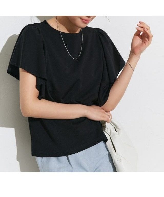 【ピエロ/Pierrot】の接触冷感ラッフルTシャツ 人気、トレンドファッション・服の通販 founy(ファニー) 　ファッション　Fashion　レディースファッション　WOMEN　トップス・カットソー　Tops/Tshirt　シャツ/ブラウス　Shirts/Blouses　ロング / Tシャツ　T-Shirts　送料無料　Free Shipping　2025年　2025　2025春夏・S/S　Ss,Spring/Summer,2025　カットソー　Cut And Sew　シンプル　Simple　プチプライス・低価格　Affordable　ラッフル　Raffle　エレガント 上品　Elegant　 other-1|ID: prp329100004535538 ipo3291000000032051871