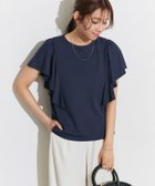 【ピエロ/Pierrot】の接触冷感ラッフルTシャツ【UVカット】 166cm / ネイビー / M|ID:prp329100004535538