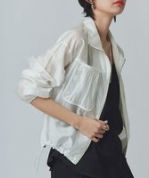 【ピエロ/Pierrot】のRASW ハイネックジップシャツブルゾン 人気、トレンドファッション・服の通販 founy(ファニー) ファッション Fashion レディースファッション WOMEN アウター Coat Outerwear ジャケット Jackets ブルゾン Blouson/Jackets 送料無料 Free Shipping 2025年 2025 2025春夏・S/S Ss,Spring/Summer,2025 オーガンジー Organdy シアー Sheer スタンド Stand スリーブ Sleeve ドローストリング Drawstring プチプライス・低価格 Affordable ポケット Pocket リラックス Relax エレガント 上品 Elegant 夏 Summer |ID:prp329100004539779