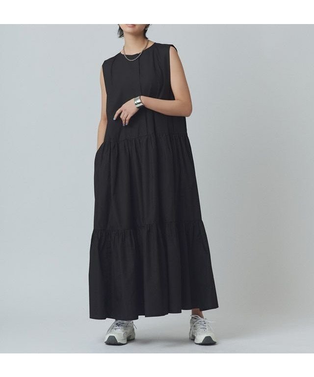 【ピエロ/Pierrot】のRASW タックスリーブティアードワンピース 人気、トレンドファッション・服の通販 founy(ファニー) 　ファッション　Fashion　レディースファッション　WOMEN　ワンピース　Dress　2025年　2025　2025春夏・S/S　Ss,Spring/Summer,2025　ノースリーブ　No Sleeve　バランス　Balance　プチプライス・低価格　Affordable　ポケット　Pocket　エレガント 上品　Elegant　 other-1|ID: prp329100004539781 ipo3291000000032076843