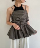 【ピエロ/Pierrot】の【一部予約】 ECLAM ギャザーバルーンビスチェ 160cm / ストライプ/チャコール / M|ID: prp329100004554132 ipo3291000000032720695