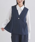 【ピエロ/Pierrot】のECLAM サイドギャザーデザインジレベスト 163cm / ネイビー / M|ID:prp329100004554157
