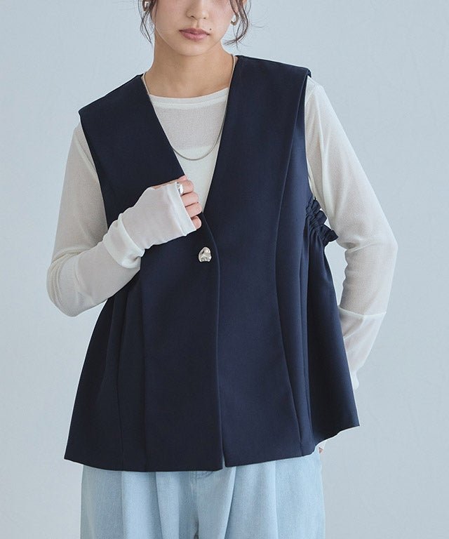 【ピエロ/Pierrot】のECLAM サイドギャザーデザインジレベスト インテリア・キッズ・メンズ・レディースファッション・服の通販 founy(ファニー) ファッション Fashion レディースファッション Fashion for Women アウター Coat / Outerwear Collection トップス・カットソー Cut & Sew Tops ベスト&ジレ / 重ね着スタイル Vests & Gilets おすすめ Recommended / Our Picks カットソー Cut and Sewn Top ギャザー Gathered, Ruffled シルバー Silver, Metallic Silver セットアップ Set-Up, Coordinated Outfit タンク Tank Top, Sleeveless Top トレンド Trend, Trending Now プチプライス・低価格 Affordable / Budget Price ロング Long, Long-Length 切替 Switching, Contrast Panel 夏 Summer A/W・秋冬 Autumn/Winter サイドギャザーデザインジレベスト|ID: prp329100004554157 ipo3291000000036126891