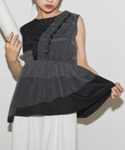 【ピエロ/Pierrot】のECLAM チュールデザインプルオーバー 人気、トレンドファッション・服の通販 founy(ファニー) ファッション Fashion レディースファッション WOMEN トップス・カットソー Tops/Tshirt プルオーバー Pullover 2025年 2025 2025春夏・S/S Ss,Spring/Summer,2025 カットソー Cut And Sew スラックス Slacks チュール Tulle デニム Denim トレンド Trend フリル Frills プチプライス・低価格 Affordable ペプラム Peplum thumbnail チュールデザインプルオーバー|ID: prp329100004554158 ipo3291000000032187827