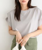 【ピエロ/Pierrot】の軽撥水・防汚タックスリーブドルマンTシャツ 166cm / アイスグレー / M|ID:prp329100004554166