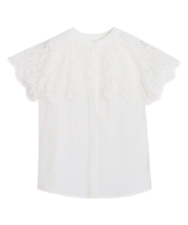 【ピエロ/Pierrot】のデザインレースブラウス インテリア・キッズ・メンズ・レディースファッション・服の通販 founy(ファニー) 　ファッション　Fashion　レディースファッション　WOMEN　トップス・カットソー　Tops/Tshirt　シャツ/ブラウス　Shirts/Blouses　プチプライス・低価格　Affordable　レース　Race　オフホワイト|ID: prp329100004558035 ipo3291000000032222000