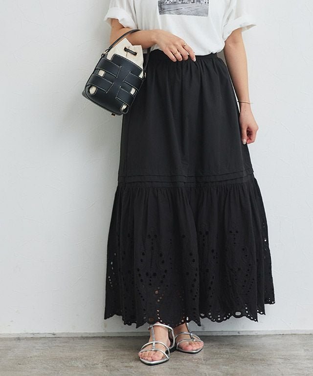 【ピエロ/Pierrot】のエンブロイダリーレースギャザースカート インテリア・キッズ・メンズ・レディースファッション・服の通販 founy(ファニー) ファッション Fashion レディースファッション Fashion for Women スカート Skirts フェミニン Feminine, Girly プチプライス・低価格 Affordable / Budget Price レース Lace, Lace Fabric 夏 Summer 150cm / ブラック / PM|ID: prp329100004559403 ipo3291000000036126977