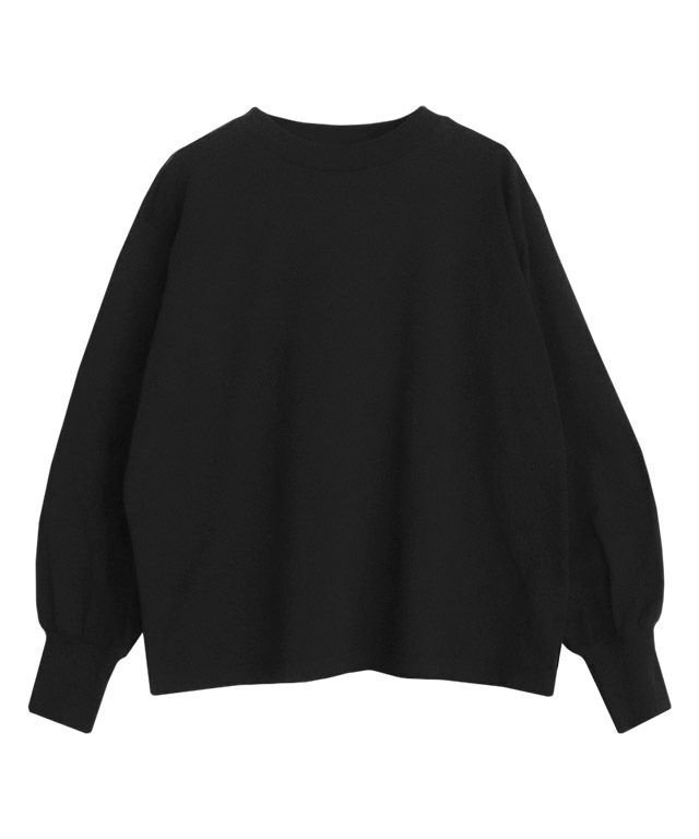 【ピエロ/Pierrot】のコットンボリュームスリーブTシャツ インテリア・キッズ・メンズ・レディースファッション・服の通販 founy(ファニー) 　ファッション　Fashion　レディースファッション　WOMEN　トップス・カットソー　Tops/Tshirt　シャツ/ブラウス　Shirts/Blouses　ロング / Tシャツ　T-Shirts　ボリュームスリーブ / フリル袖　Volume Sleeve　インナー　Inner　ジャケット　Jacket　ハイネック　High Neck　バルーン　Balloon　プチプライス・低価格　Affordable　エレガント 上品　Elegant　吸水　Water Absorption　ブラック|ID: prp329100004559410 ipo3291000000032235364