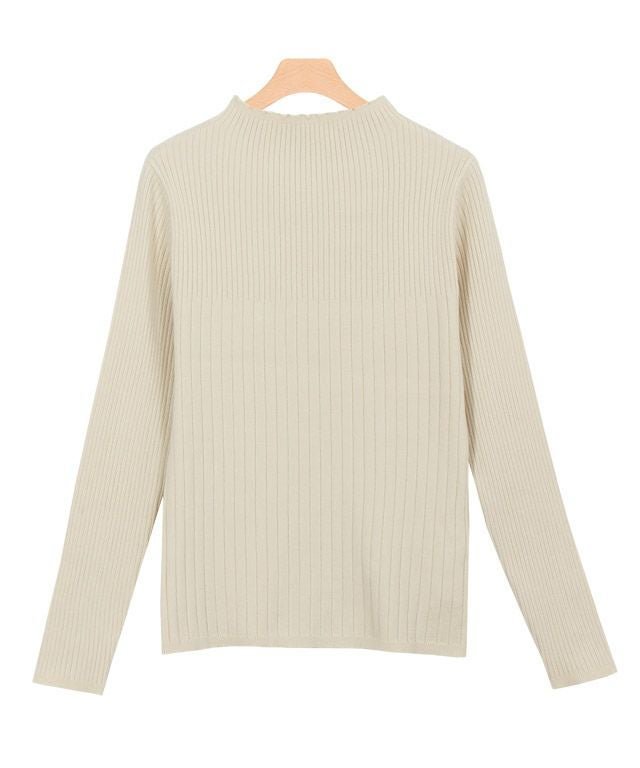 【ピエロ/Pierrot】の袖ボタン切り替えリブニット インテリア・キッズ・メンズ・レディースファッション・服の通販 founy(ファニー) 　ファッション　Fashion　レディースファッション　Fashion for Women　トップス・カットソー　Cut & Sew Tops　ニット　Knit Tops & Sweaters　プチプライス・低価格　Affordable / Budget Price　リブニット　Rib Knit, Ribbed Knit　アイボリー|ID: prp329100004562591 ipo3291000000036068325