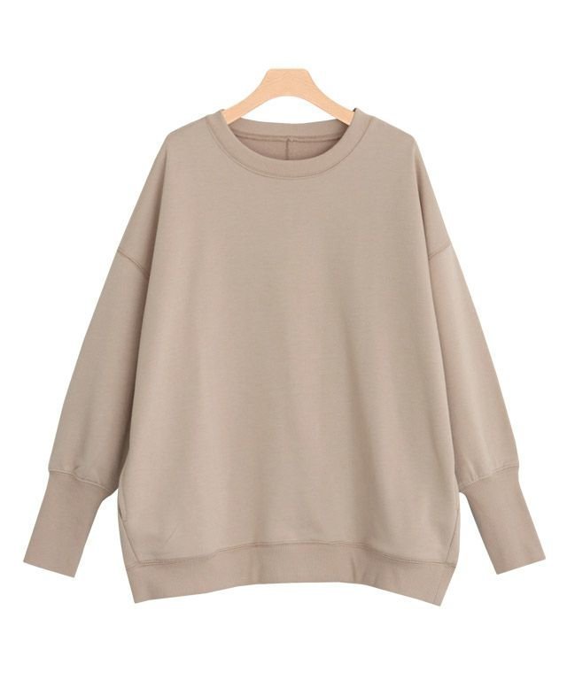 【ピエロ/Pierrot】の裏毛ルーズチュニックプルオーバー インテリア・キッズ・メンズ・レディースファッション・服の通販 founy(ファニー) 　ファッション　Fashion　レディースファッション　Fashion for Women　トップス・カットソー　Cut & Sew Tops　カジュアルプルオーバー・ニットトップス　Pullovers & Knit Tops / Casual Pullovers　プチプライス・低価格　Affordable / Budget Price　ポケット　Pocket, Pocket Detail　ベージュ|ID: prp329100004562593 ipo3291000000032261320