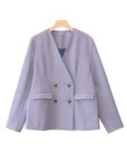 【ピエロ/Pierrot】のリネンライクノーカラージャケット ネイビー|ID: prp329100004562600 ipo3291000000032261398