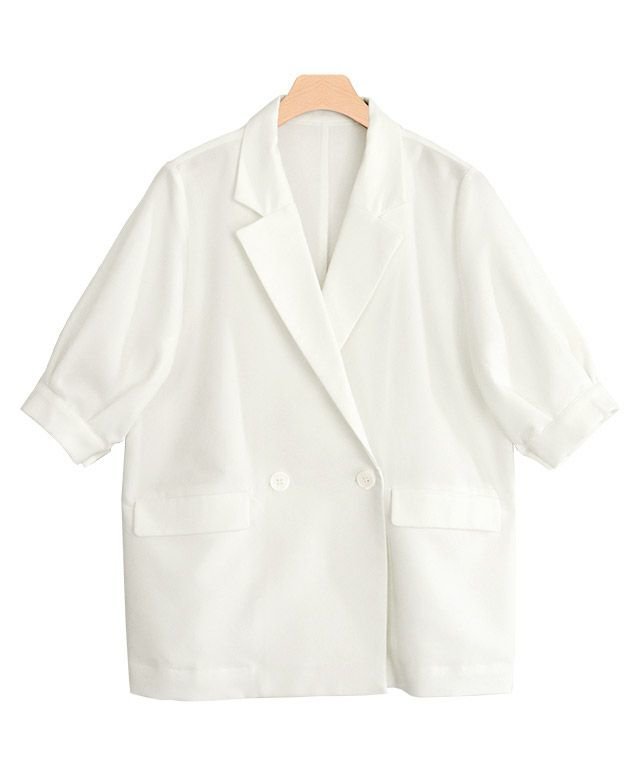 【ピエロ/Pierrot】のパフスリーブジャケット インテリア・キッズ・メンズ・レディースファッション・服の通販 founy(ファニー) 　ファッション　Fashion　レディースファッション　Fashion for Women　アウター　Coat / Outerwear Collection　レディースジャケット・軽アウター　Jackets　おすすめ　Recommended / Our Picks　ジャケット　Jacket, Outerwear　スリーブ　Sleeve, Long Sleeve / Short Sleeve　セットアップ　Set-Up, Coordinated Outfit　ハーフ　Half, Half-Length　プチプライス・低価格　Affordable / Budget Price　オフホワイト|ID: prp329100004562604 ipo3291000000032758621