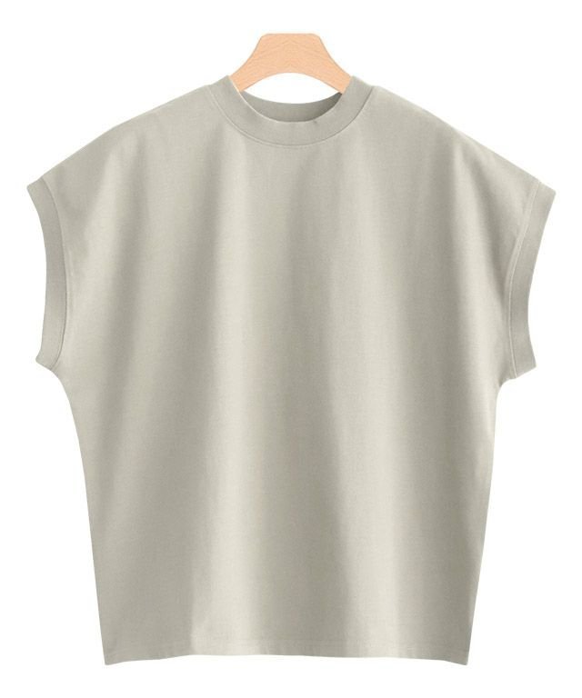 【ピエロ/Pierrot】の【アウトレットSALE!】USAコットンモックネックフレンチカットソー インテリア・キッズ・メンズ・レディースファッション・服の通販 founy(ファニー) 　ファッション　Fashion　レディースファッション　Ladies' Fashion Online　トップス・カットソー　Tops/Tshirt　カットソー　Cut and Sewn　アウトレット　Outlet　シンプル　Simple　スリーブ　Sleeve　フレンチ　French　プチプライス・低価格　Affordable　グレージュ|ID: prp329100004562627 ipo3291000000032589054