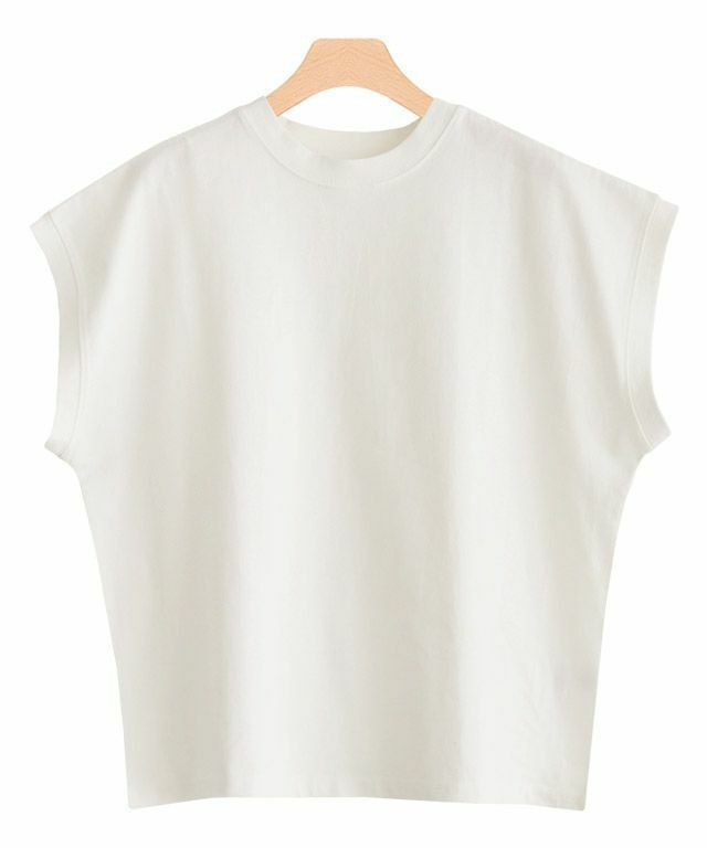 【ピエロ/Pierrot】の【アウトレットSALE!】USAコットンモックネックフレンチカットソー インテリア・キッズ・メンズ・レディースファッション・服の通販 founy(ファニー) 　ファッション　Fashion　レディースファッション　Ladies' Fashion Online　トップス・カットソー　Tops/Tshirt　カットソー　Cut and Sewn　アウトレット　Outlet　シンプル　Simple　スリーブ　Sleeve　フレンチ　French　プチプライス・低価格　Affordable　オフホワイト|ID: prp329100004562627 ipo3291000000032589055