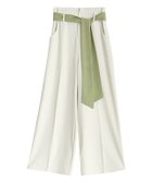 【ピエロ/Pierrot】の【アウトレットSALE!】バイカラーベルトワイドパンツ アイボリー×ミント|ID: prp329100004562630 ipo3291000000032261658