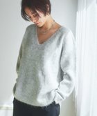 【ピエロ/Pierrot】のRASW Vネックアルパカシャギーニット 杢ライトグレー|ID: prp329100004562650 ipo3291000000032261825