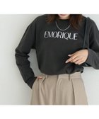 【ピエロ/Pierrot】の【会員優待】ロゴロングスリーブTシャツ 人気、トレンドファッション・服の通販 founy(ファニー) ファッション Fashion レディースファッション Fashion for Women トップス・カットソー Cut & Sew Tops シャツ・ブラウス・オフィスカジュアル Elegant Blouses & Button-Ups ロングTシャツ・Tシャツ Longline T-Shirts & Tees 送料無料 Free Shipping スリーブ Sleeve, Long Sleeve / Short Sleeve プチプライス・低価格 Affordable / Budget Price リラックス Relax, Relaxed Fit ロング Long, Long-Length 吸水 Absorbent, Quick-Dry thumbnail 163cm / B / チャコール×オフホワイト / M|ID: prp329100004562660 ipo3291000000033772305